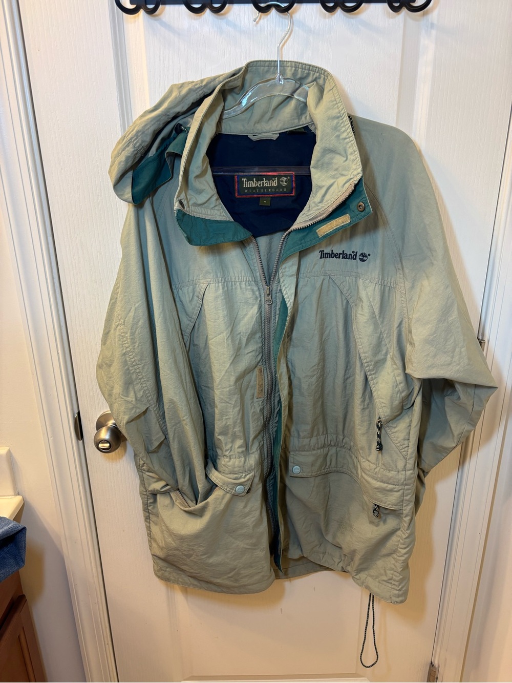 Timberland Men's Oversized Medium Jacket Vintage Y2K 2000s Full Zip